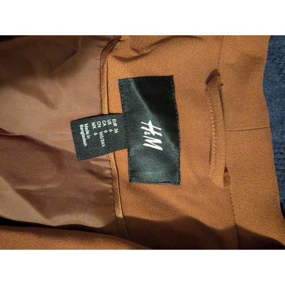 H&M Women's Blazer Jacket Cognac Eur 36 US 6 - Picture 2 of 8